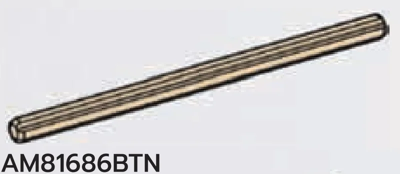 Connector: axle 10 studs long in Sand, Dark
