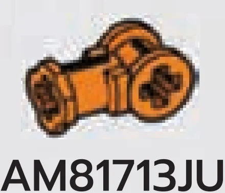 Axle connector with axle hole in Orange, Smoky
