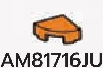 Tile 1 x 1 quarter round in Orange, Smoky