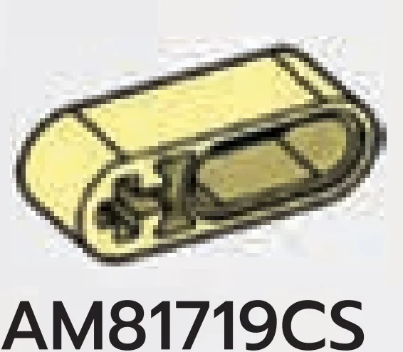 Connector: Liftarm Beam 3L w/ 1 Connector Pin Hole with double wide pin hole in Yellow, Pastel