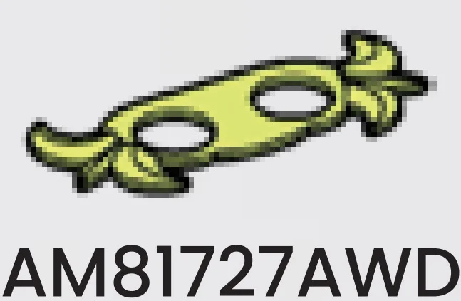 Creature, Pokemon: Sprigatito leaves on flexible 1 x 2 plate