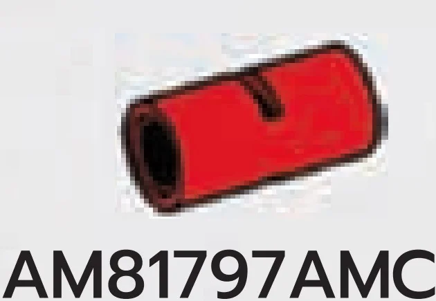 Pin Connector Round 2L with Slot in Red, Flame