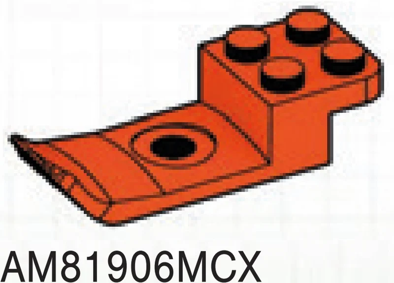 Bracket 2 x 6, wall hanger with hole for mounting screw in Orange, Marigold