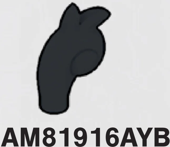 Creature, Pokemon: Curled tail with two tufts of fur in Gray, Dark Charcoal