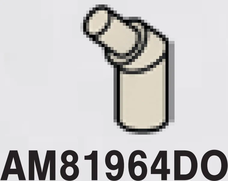 Connector: pipe, bent with pin in Gray