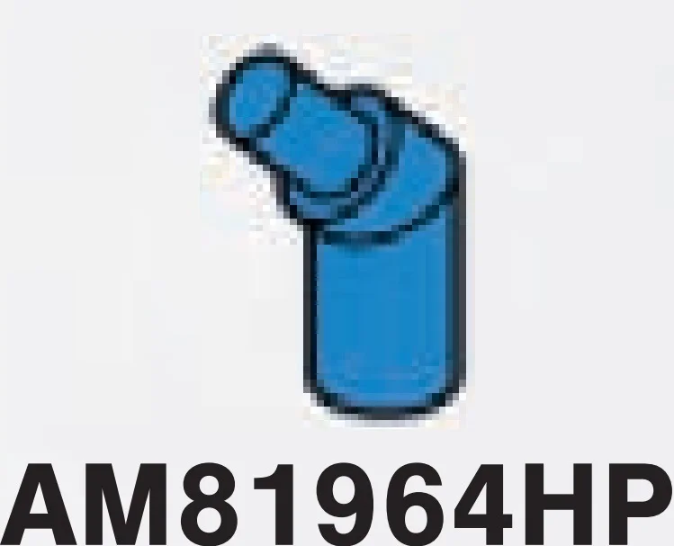 Connector: pipe, bent with pin in Blue, Spanish