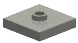 Plate 2 x 2 with one stud, centered in Clear (Translucent)