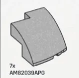 Slope 3 x 3 with cut out - Left in Gray, Steel