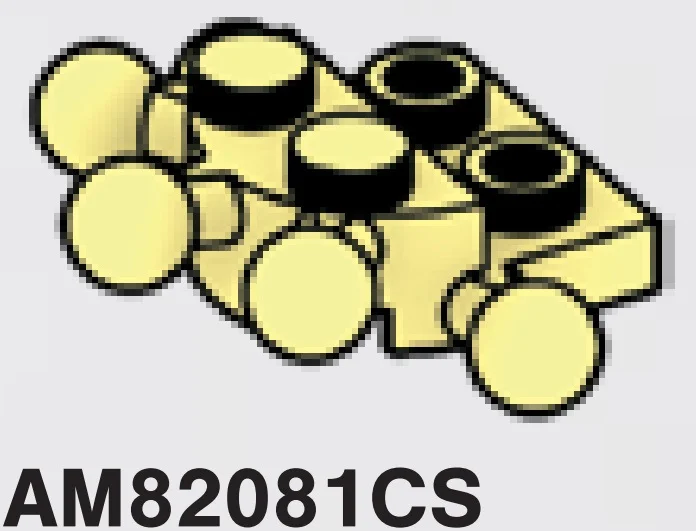 Plate 1 x 3 half round with 5 ball joints in Yellow, Pastel
