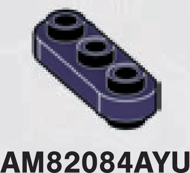 Plate 1 x 3 Connector: male:male with rounded corners