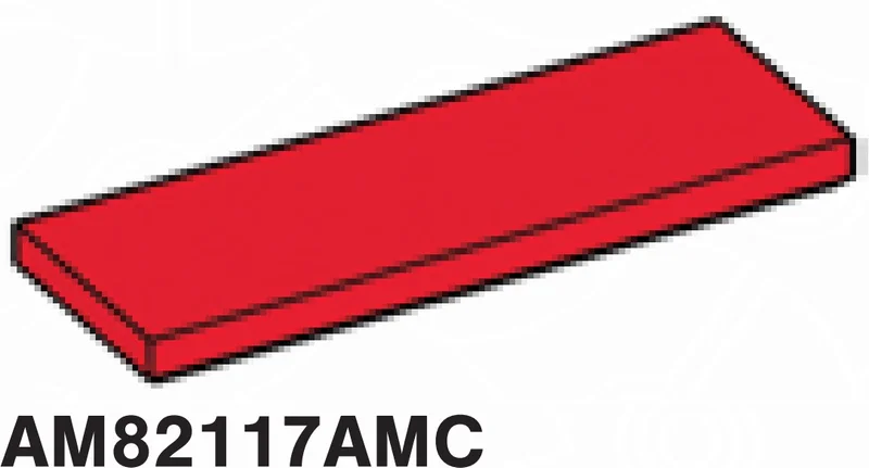 Tile 2 x 6 in Red, Flame