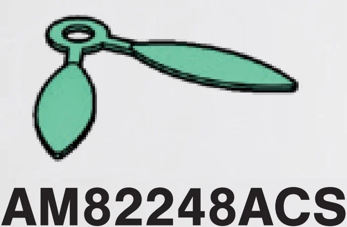 Plate round 1 x 1, flexable with two pointy leaves