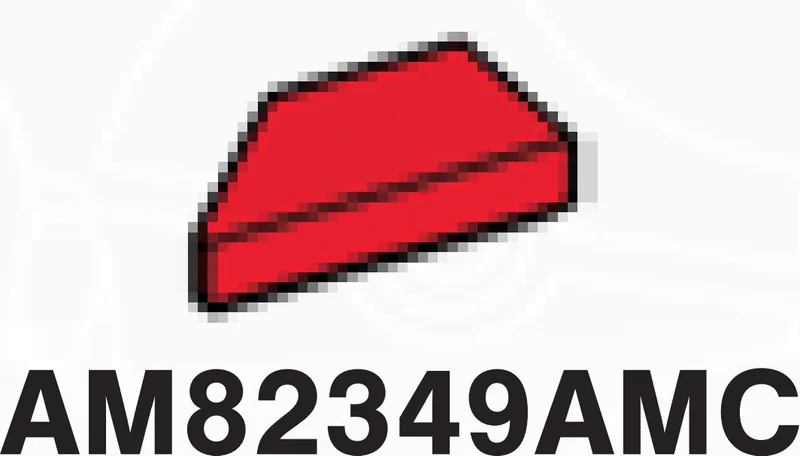 Tile 1 x 2 missing right corner in Red, Flame