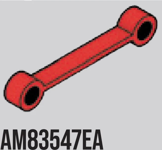 Connector: Liftarm, thin with 2 holes in Red, Cardinal