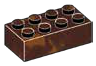 Brick 2 x 4 in Brown, Zinnwaldite