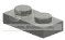 Plate 1 x 2 in Gray, Steel