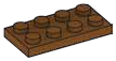 Plate 2 x 4 in Brown, Rich