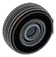 Wheel, Tiny: tire and two-part rim, assembled in Multicolored