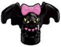 Creature, complete: bat, Count Fabulous with pink bow in Black