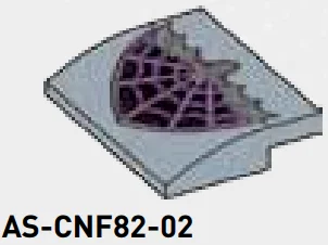 Slope brick 33 3 x 4 curved slope with spider web on slope in Gray, Steel