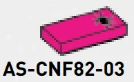 Tile 1 x 2 with black spider at corner in Pink, Barbie