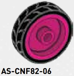 Wheel, Assembled, Large: ornate lacy rim, right in Pink, Barbie