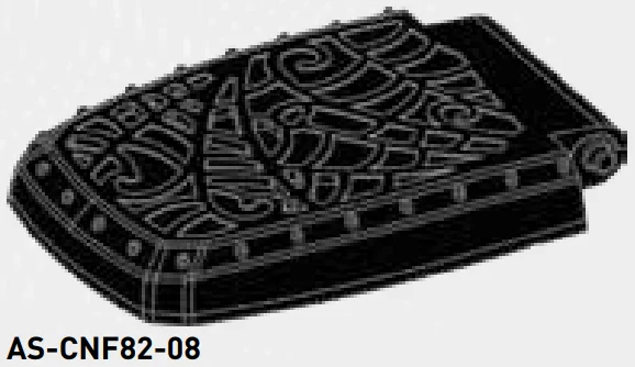 Car: roof 6 x 10 with spider web lattice, light-up movie screen in Black