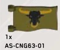 Flag: 1 x 4 x 6 - Military Green with Printed Fireteam Taurus Emblem