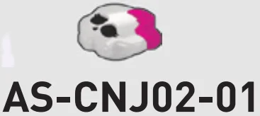 Figure, accessory: skull, decorative with pink bow in White