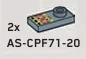 Plate Modified 1 x 2 with one stud, Offset w/ Printed Control Pad