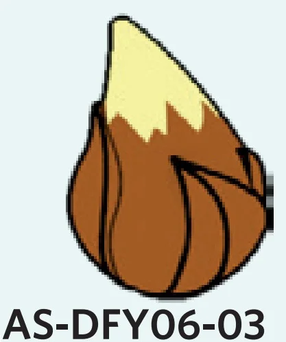 Creature, Pokemon: Eevee tail with light brown tuft at tip in Brown, Golden