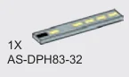 Tile 1 x 6 w/ Printed Black & Yellow Dashes