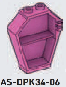 Container: locker 4 x 4 x 1, upright coffin, blacklight design in Pink, Lavender