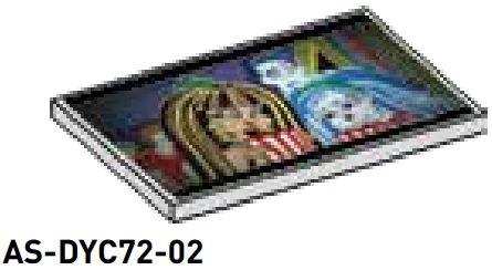 Tile 4 x 6 tv screen showing Cleo de Nile and Ghoulia Yelps in Multicolored