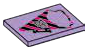 Tile 3 x 4 with picture of Monster High megaphone in Multicolored