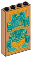 Wall 4 x 5 x 1 with forbidding Minion hieroglyph warning in Multicolored