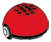 Container: Pokeball 8 x 3 x 8 top, red with black band in Multicolored