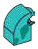 Slope Brick 1 x 1 with half-curved top with ball joint socket, spots print in Multicolored