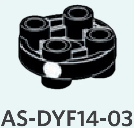 Plate 2 x 2 round connector: male:male, white spot on edge in Black