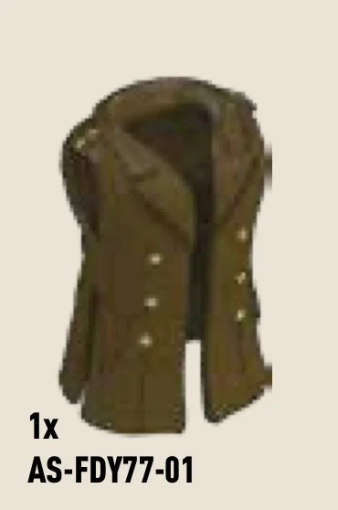 Overcoat w/ Printed Buttons in Multicolored