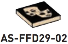 Tile 2 x 2 with iconic ''comedy'' and ''tragedy'' masks in Gray, Medium Smoke