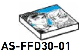 Tile 2 x 2 with picture of Cleo de Nile and Deuce Gorgon in White