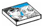 Tile 2 x 2 with picture of Cleo de Nile and Deuce Gorgon in Multicolored
