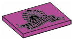 Tile 4 x 6 with ferris wheel silhouette & Monster High banner in Multicolored