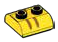 Brick 2 x 2 two-thirds-height, round top, 2 studs & 2 stripes in Multicolored