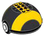 Container: Pokeball 8 x 3 x 8 top, grey and yellow with black band in Multicolored