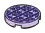 Tile 2 x 2 round printed with floral upholstery pattern in Multicolored