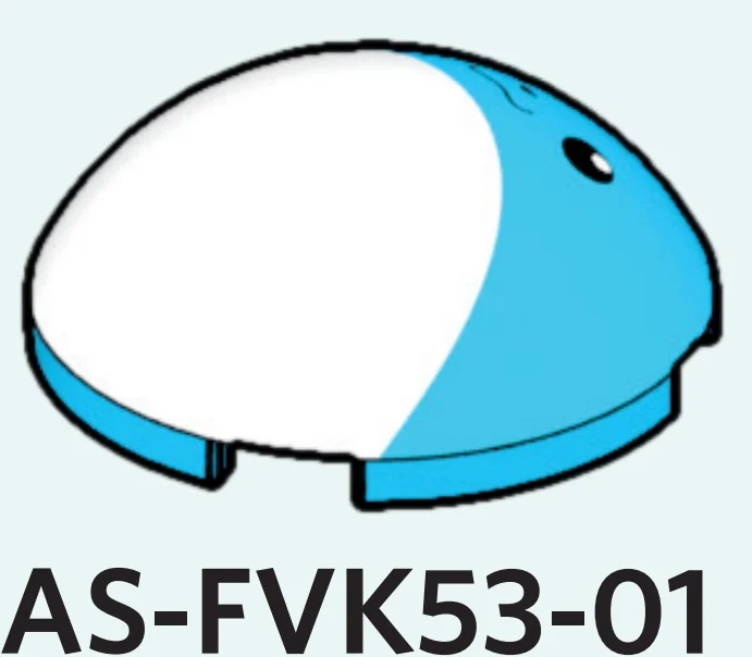 Creature, Pokemon: Marill face on Brick 3 x 1 x 3 round dome