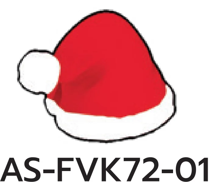 Figure, clothing: red ''Santa'' cap with white edging & pom-pom in Red, Flame