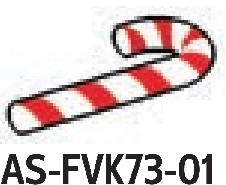 Food: candy cane, red and white striped in White